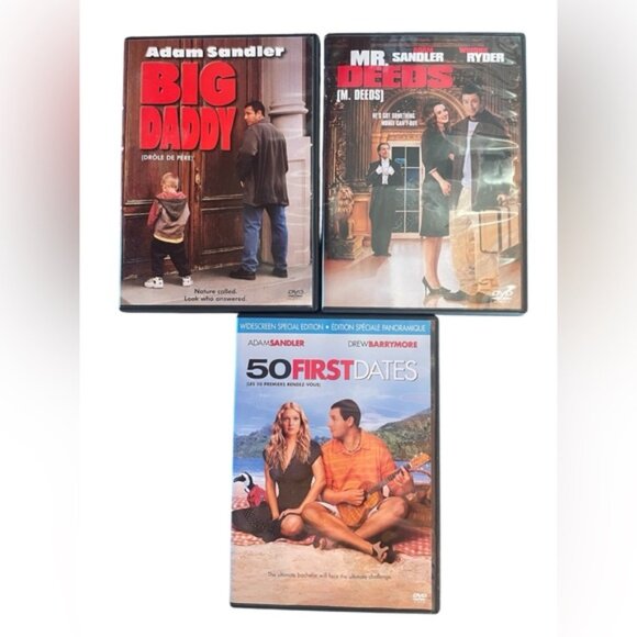 3 Adam Sandler DVDs Movies - Picture 1 of 8